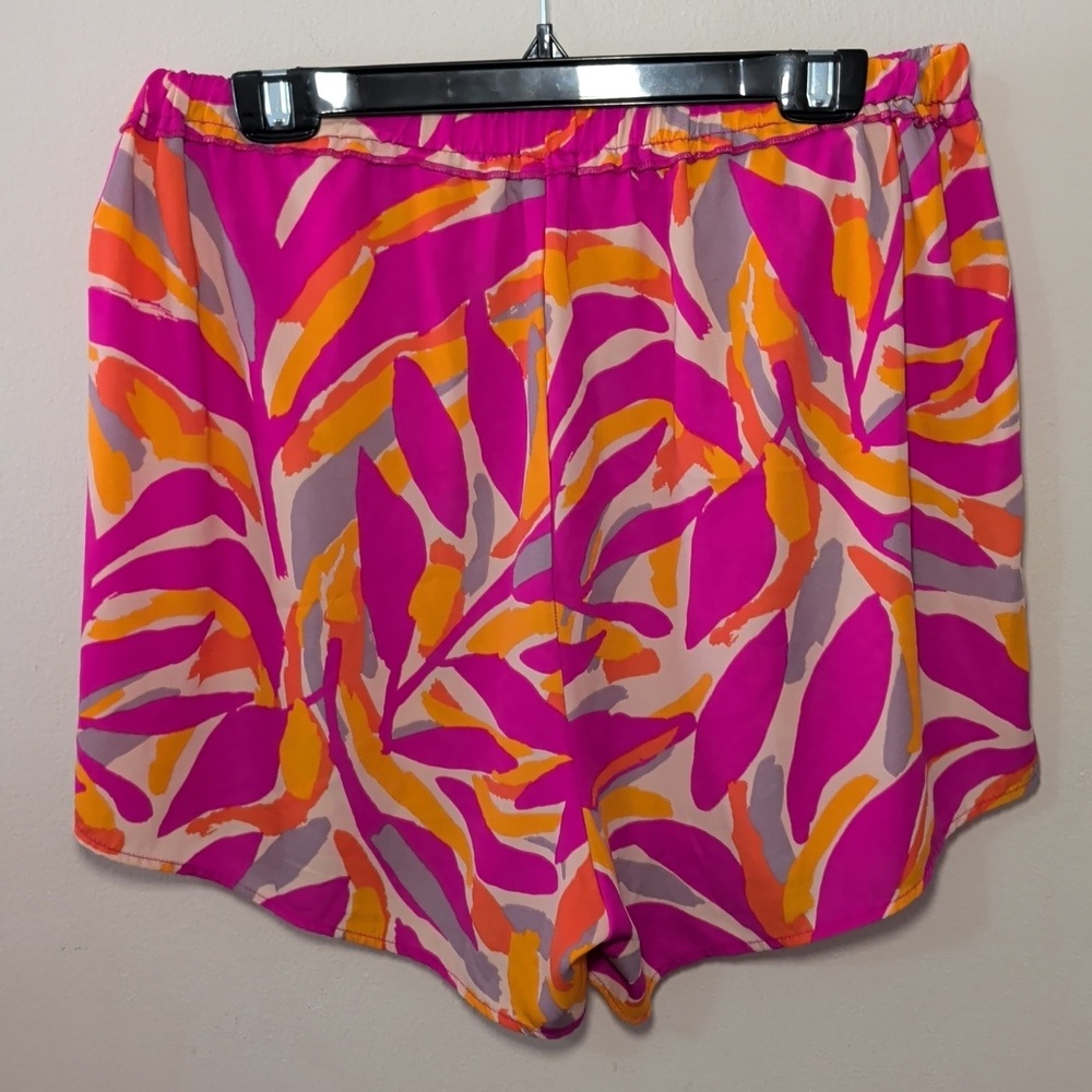 Geegee Shorts Set Pink Orange Tropical Summer Lightweight Women's Size 1XL - Picture 8 of 8